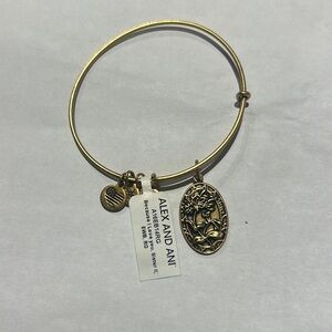 Alex and Ani sister adjustable brass bangle